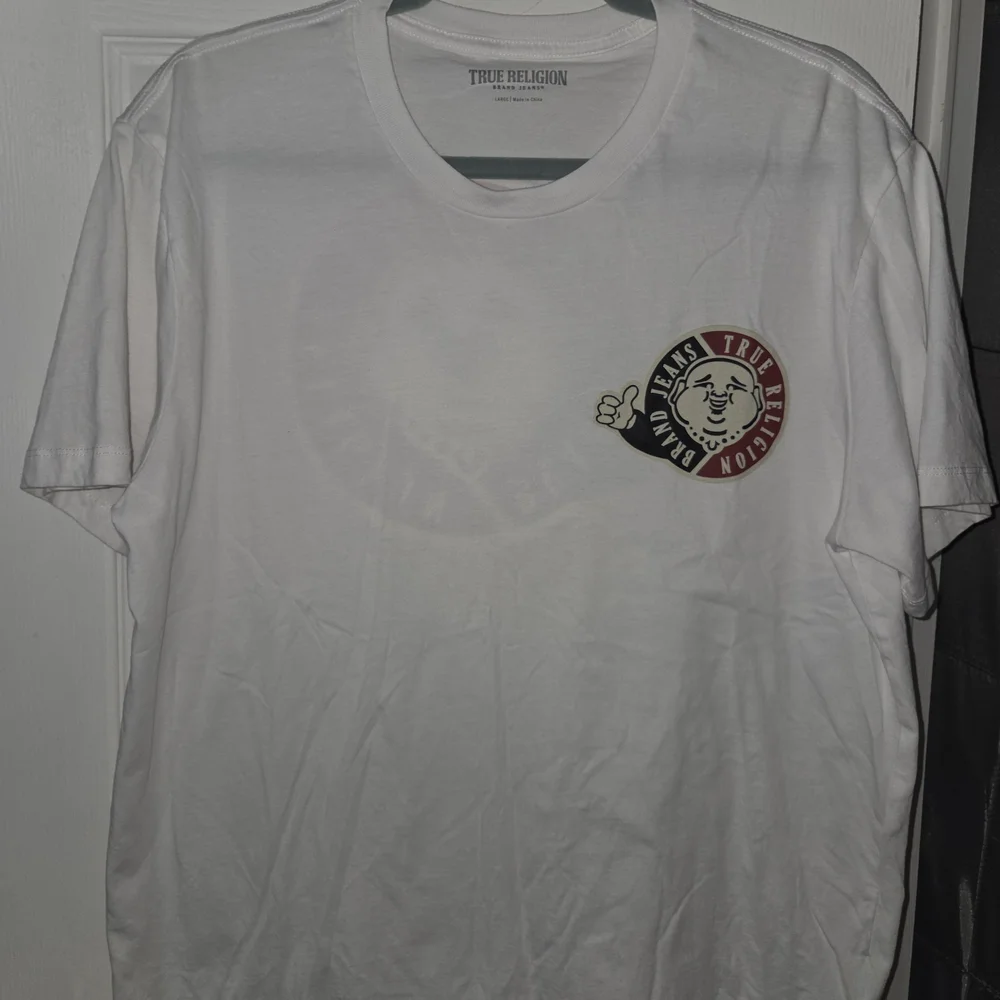NWOT True Religion Men’s White Logo Graphic T-Shirt, SIZE L